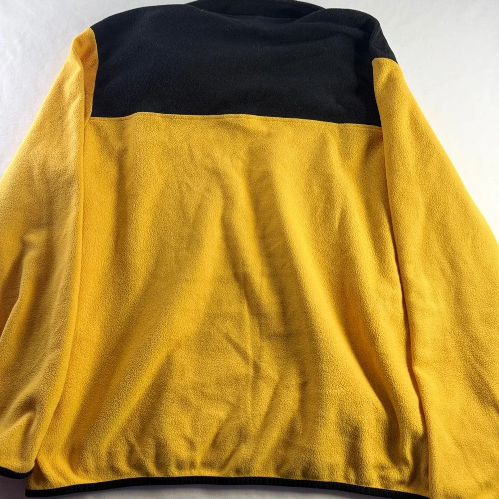The North Face Pullover Mens XL Yellow Black Quarter Zip Fleece Jacket Gorpcore